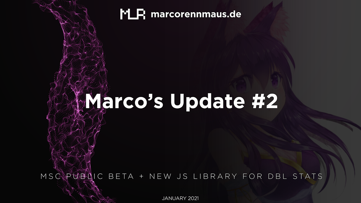 Marco's Update #2 - January 2021