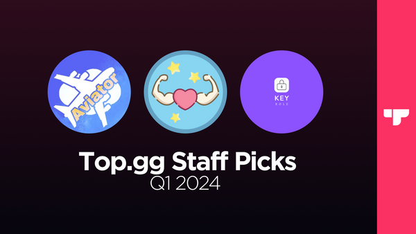 Fit Streaks, Aviator and Key Role System are Top.gg's Staff Picks for Q1 2024!