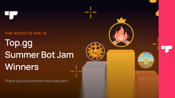Announcement Image, featuring a podium displaying the three different bots winning prizes.
